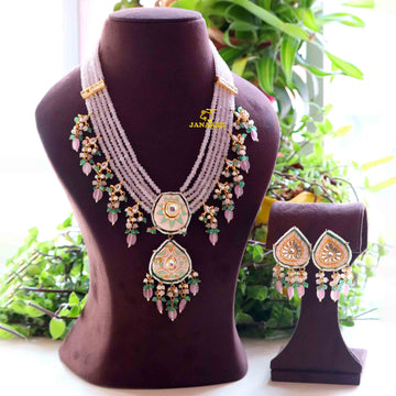 Queen Necklace | Regal Silver Polki Kundan & Onyx Stone Jewelry for Special Occasions