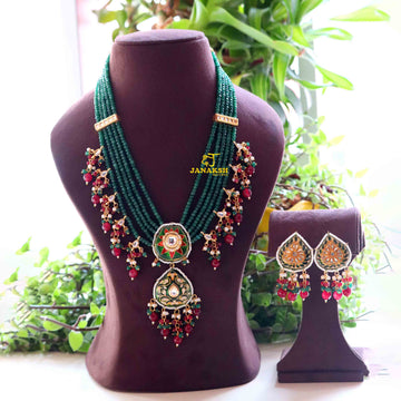 Queen Necklace | Regal Silver Polki Kundan & Onyx Stone Jewelry for Special Occasions