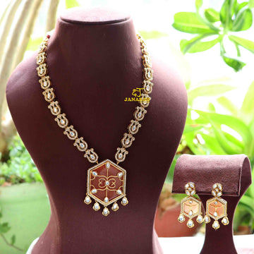 Polki Kundan & Monalisa Stone Queen Necklace for Every Occasion