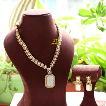 Polki Kundan & Monalisa Stone Long Necklace for every occasion