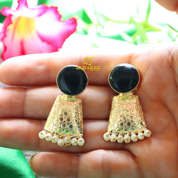 Monalisa light weight earrings with lorial work